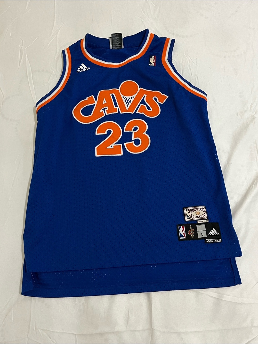 Adidas Kids Cleveland Cavaliers #23 James Blue Basketball Jersey Boys Size 14/16